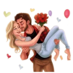 456+ cute couple stickers android application logo